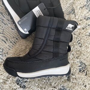 Sorel Kids Black and White Winter Boots